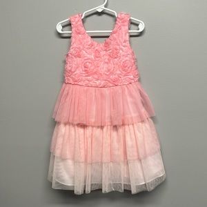 Bonnie Jean Exclusive: Pink Ruffle Tiered Dress (Size 4)